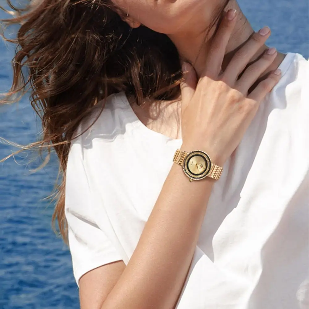 

Hot Sell New Roman Star Dial Design Women'S Mesh Watch Complete Calendar Quartz Watch Quartz Clock Gift Relogio Feminino #W