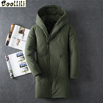 

Boolili Hot 2020 New Thick Winter Down Jacket Men Warm Brand Clothing Quality Long Male White Duck Down Coat Down Parkas Men