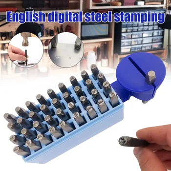 

Newly 36/38pcs Number and Letter Stamp Set Industrial Grade Hardened Steel Metal Stamps for Imprinting Metal Wood