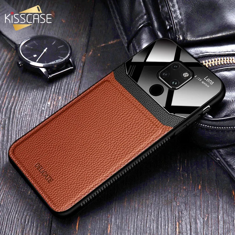 Кожаный чехол KISS для huawei P20 P30 P10 Lite Nova 3 3i 4 5 5i mate 10 20 30 Pro зеркальный Силиконовый