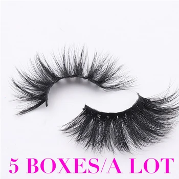 

3D Mink Eye Lashes 5 Pairs False Eyelashes Wispy Fluffy Cruelty-free Thick Long Faux Mink Eye Extension Makeup Tools