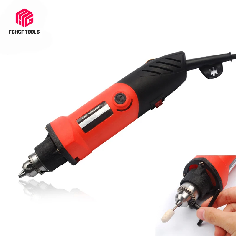 

FGHGF 6mm 400w Mini Retifica Electric Grinder 6 Position Variable Dremel Rotary Speed Tools Grinding Machine Polishing Drill