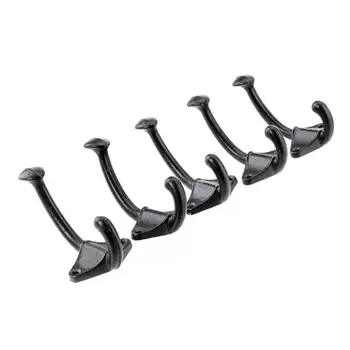 

5pcs Cast Iron Wall Mounted Hook Clothes Hanger Kitchen Toilet Towel Holder