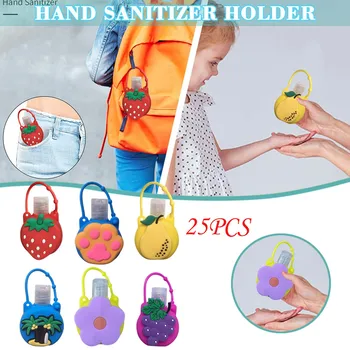 

25pcs Silicone Hand Sanitizer Dispensing Cute Colorful Bottle Portable 30ML Soap Dispenser Pumps Disinfectant Children Clean