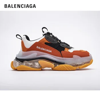 

Retro Balenciagas Triple S Black Shoes Men Sneaker Women Dad Clear Sole White Trainers Fashion Neon Unisex