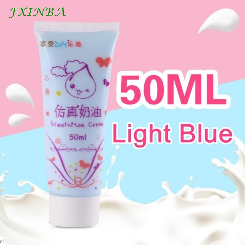 FXINBA New 50ML Cream Glue Simulation Cream Gel For Slime Charms DIY Box Phone Decor Lizun Mud Clay Slime Supplies Toys 10 Color