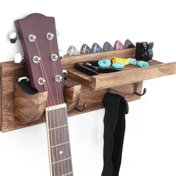 Guitar Hanger Hook Holder Retro Wooden Wall Mount Stand Bracket Guitar Display Hanging Storage Rack Guitar Wall Hanger