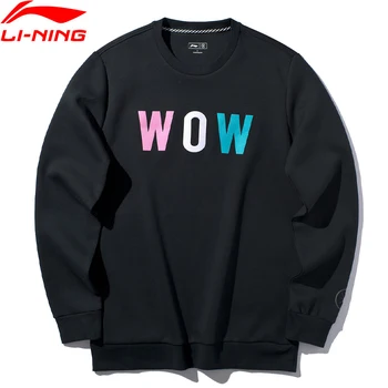 

Li-Ning Men Wade Sport Sweater WOW Print 66%Cotton 34%Polyester Regular Fit LiNing li ning Sport Po Knit Top AWDQ175 MWW1641