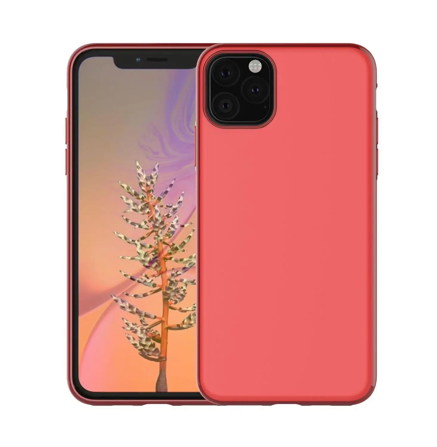 10 шт./лот, магнитный чехол для iphone 11 Pro Max с металлической пластиной, чехол для iphone XS Max XR XS 8 7, автомобильный магнитный держатель, поддерживающая крышка - Цвет: Red