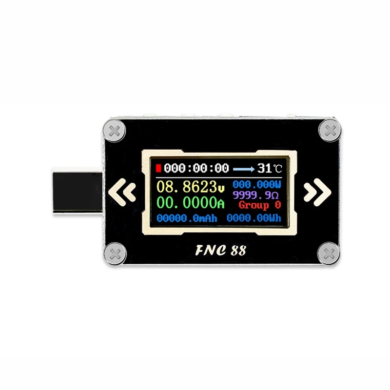 FULL-FNC88 тип-c PD триггер USB-C Вольтметр Амперметр Напряжение 2 способ измеритель тока