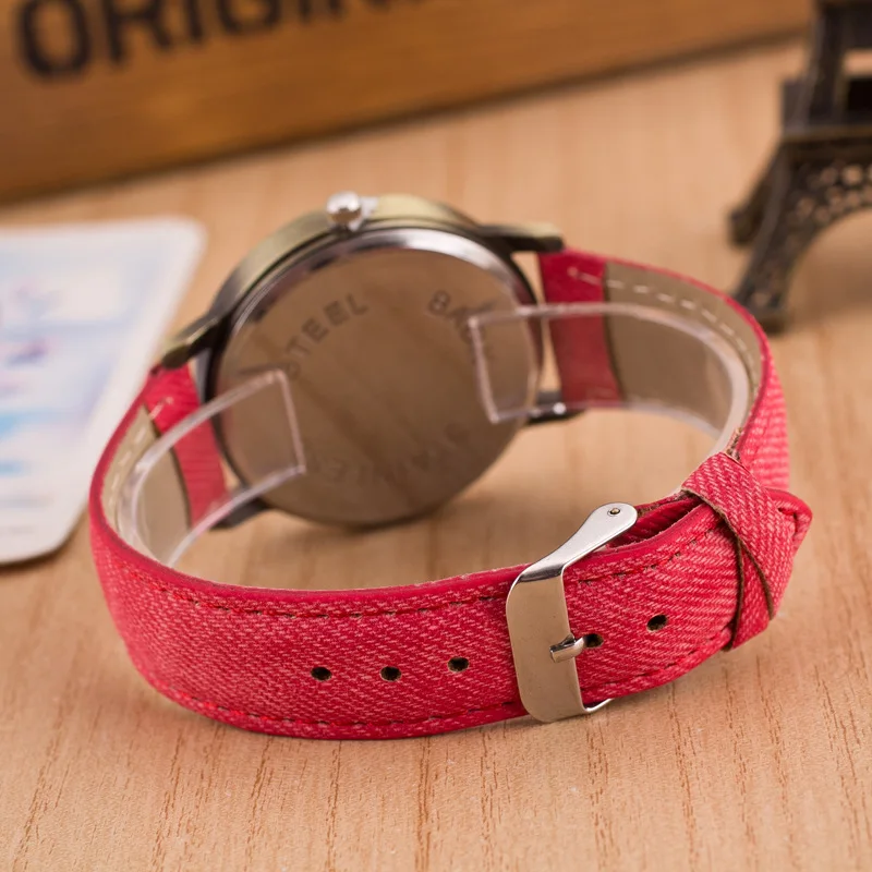 Новые Relojes женские кварцевые часы джинсовый дизайн кожаный ремешок мужские повседневные наручные часы Relogio Masculino женские часы