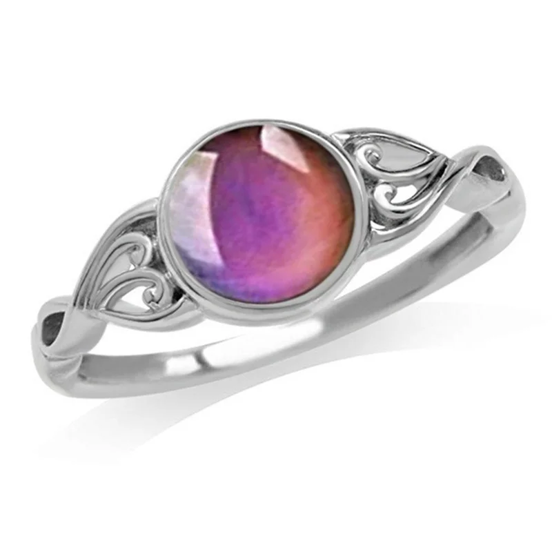 Индукционное цветное кольцо для женщин и девушек, креативное кольцо в стиле ретро, вечерние ювелирные изделия, подарки