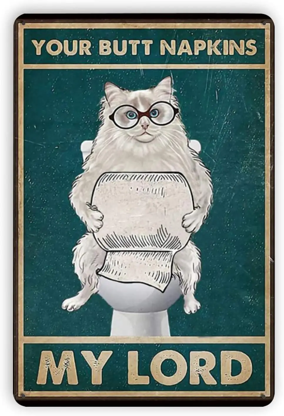 

Kegill Cute Cat Vintage Tin Signs Iron Painting Plaque Metal Sign Decor Home Garden Patio Wall Decoration Bar Decor