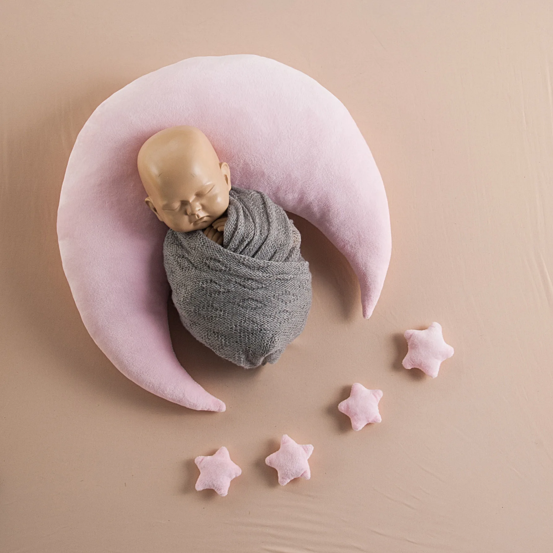 Creative Newborn Growth Birthday Milestone Photography Props Moon Star Pillow 0-3Month Baby Photo Shoot Studio Accessories Gifts Baby Souvenirs