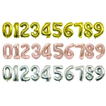 10PCS 32 Zoll Folie Anzahl Ballon Große größe 86X53cm air Helium Figuren ballons Globos Hochzeit Geburtstag party Dekorationen Kinder(China)