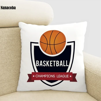 

Sport Cushion Cover White Sports Tv Show Throw Pillows 45x45cm Multi-color Basketball Printed Pillow Cover Decorative Pillows