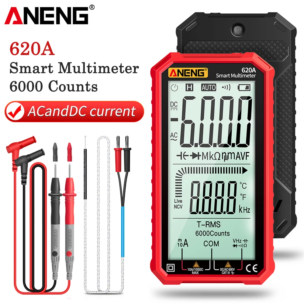 Digital Multimeter Testers Transistor Capacitance-Meter Temp-Resistance True Rms Electrical