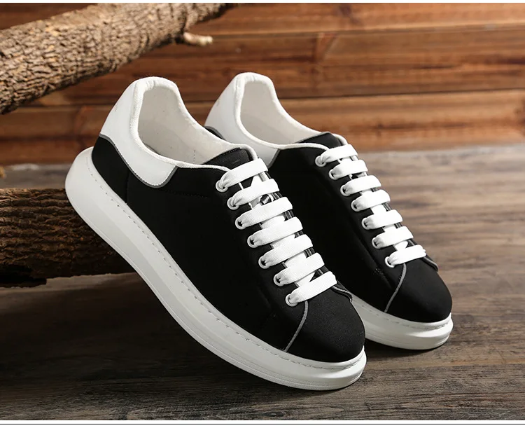 Real Leather Lighted Sneakers Casual white shoes Mens loafers Handiness Breathable Lovers shoes High quality Platform sneaker