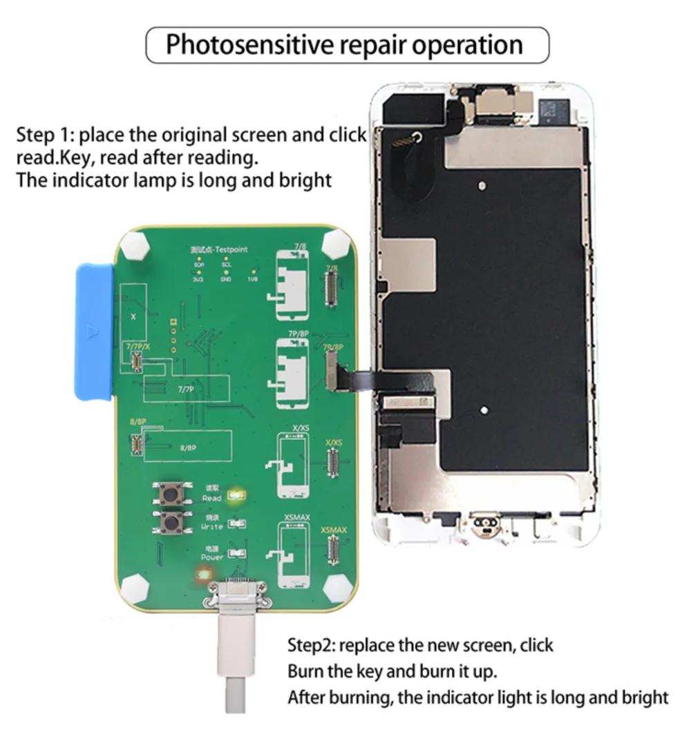 JC Pro1000S Многофункциональный PCIE NAND программатор HDD SN инструмент для чтения для iPhone 6-X, обнаружение батареи