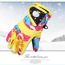 Winter children's gloves men's and women's waterproof, thickened, warm and cold proof riding, outdoor skating and skiing childre