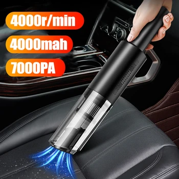 

7000PA 120W Powerful Wireless Car Vacuum Cleaner Portable Handheld USB Cordless Wet/Dry Use Rechargeable Home Car Vacuum Cleaner