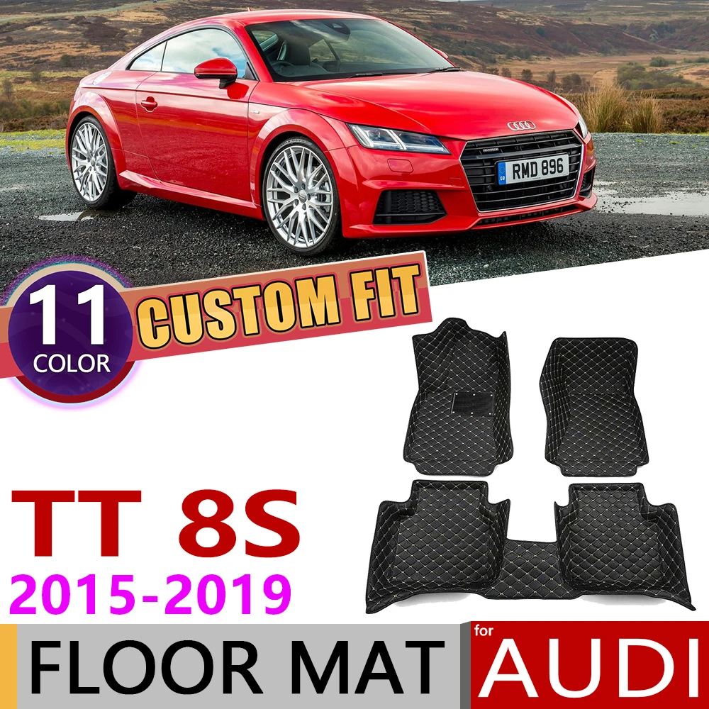 Пользовательские автомобильные кожаные коврики для Audi TT Coupe 8S FV MK3~ 4 места авто коврик для ног Аксессуары для ковров