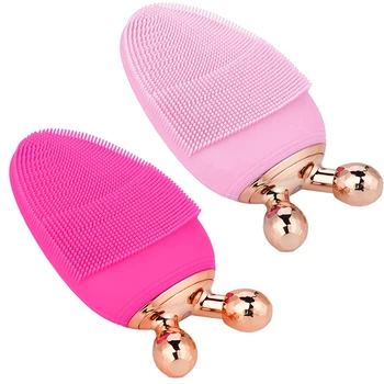 

Face Soft Silicone Cleaning Makeup Brush Waterproof Blackhead Remove Face Wash V Shaper Facial Slimming Roller Lifting Firming