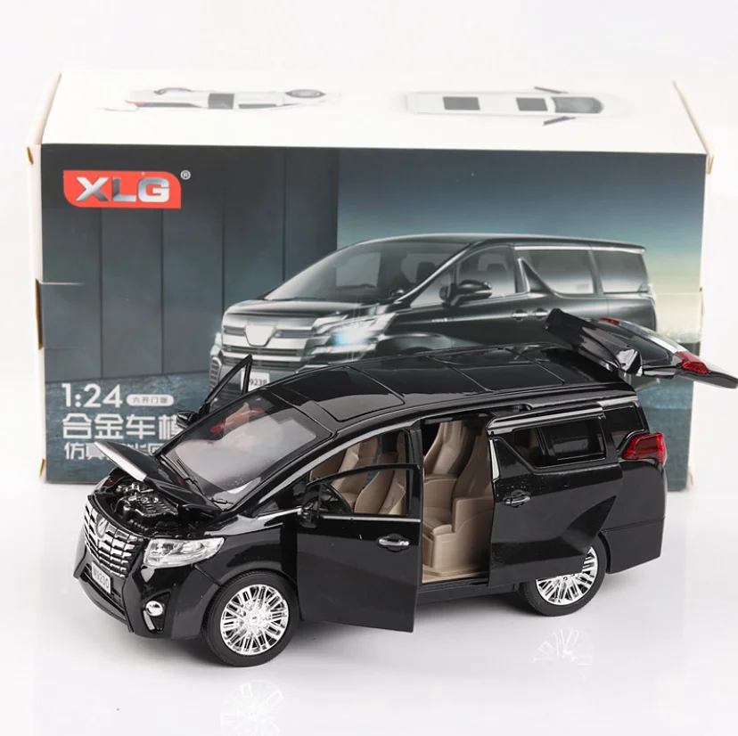 black with box 1:24 игрушечный автомобиль отличного качества TOYOTA Alphard с коробкой игрушечный автомобиль литой автомобиль Diecasts& игрушечный транспорт Модель автомобиля игрушки для детей - Цвет: black with box
