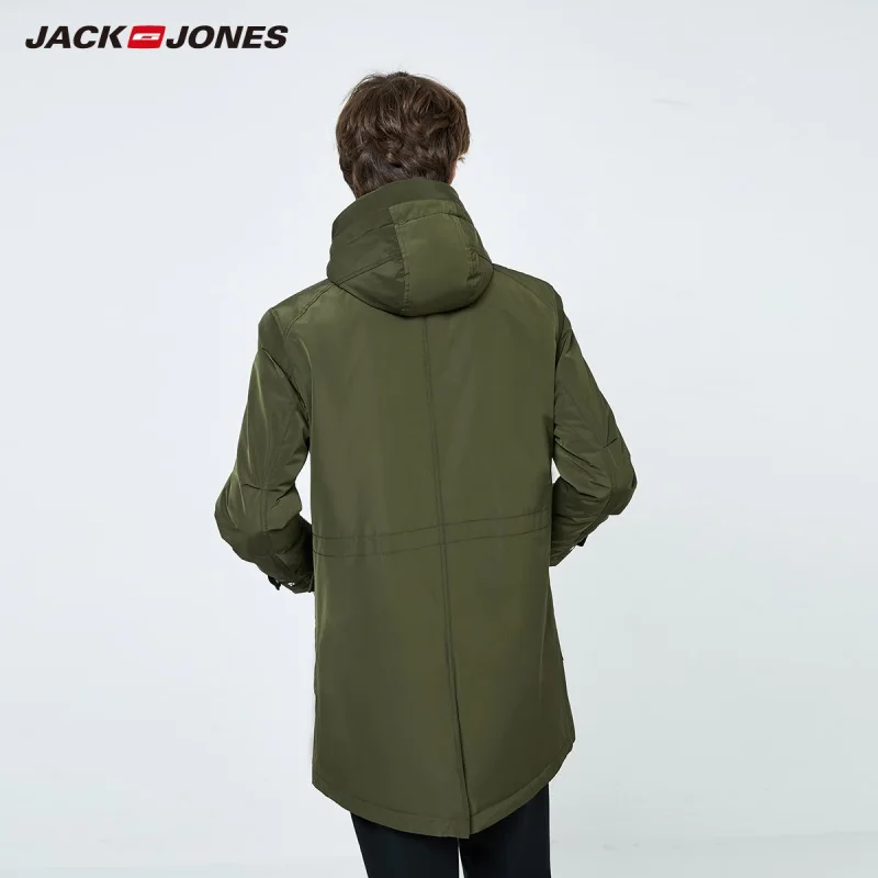 JackJones Мужская парка пальто комфорт флисовая подкладка Длинная Куртка мужская одежда 219309502