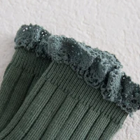 Elegant Ruffles Lace Cuff Socks for Girls Clothes Spring Autumn Cotton Ribbed Toddler Girls Ankle Socks Children Leg Warmers 6