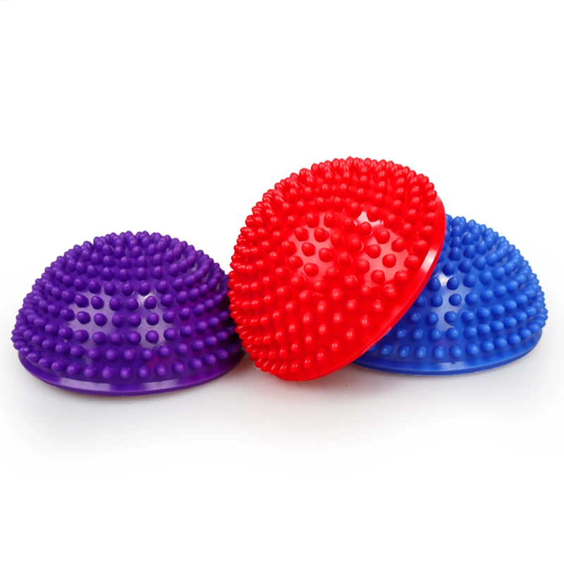Yoga Ball 16cm PVC Inflatable Massage Point Half Fit Ball for Balance Training