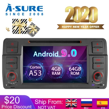 

A-Sure Car Multimedia Player 8 Core 4GB 2 Din Android 9.0 AutoRadio GPS DVD Navigation For BMW E46 Rover 1998-2006 M3 MG ZT