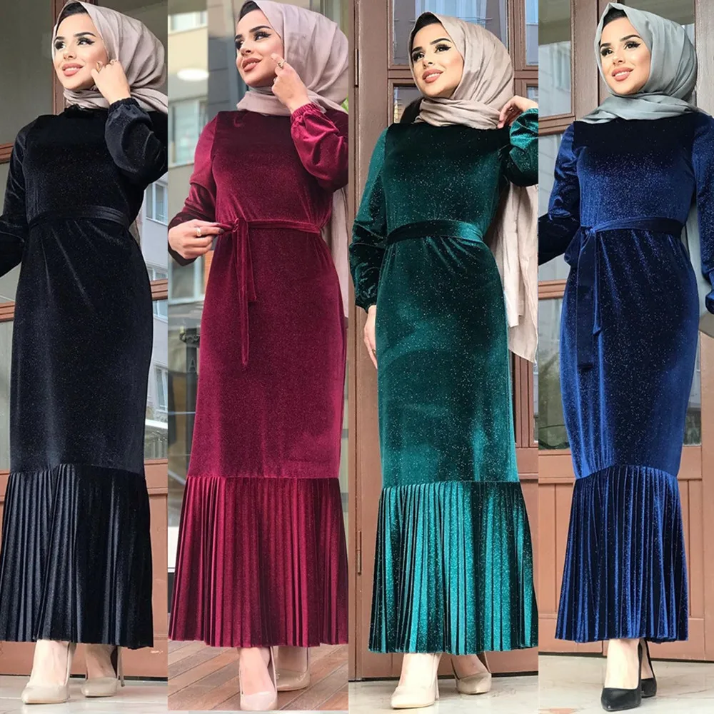 Velvet Kaftan Dubai Abaya Turkey Hijab Muslim Dress Abayas For Women Caftan Pakistan Saudi Islam Clothing Ramadan Jilbab Dresses Aliexpress