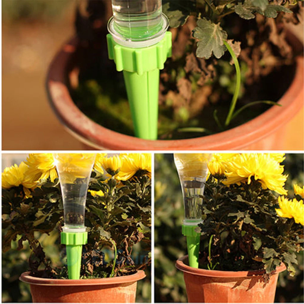 4 Pieces Automatic Watering Irrigation Drippers Stakes for Vacations Plant Drip Water Watering