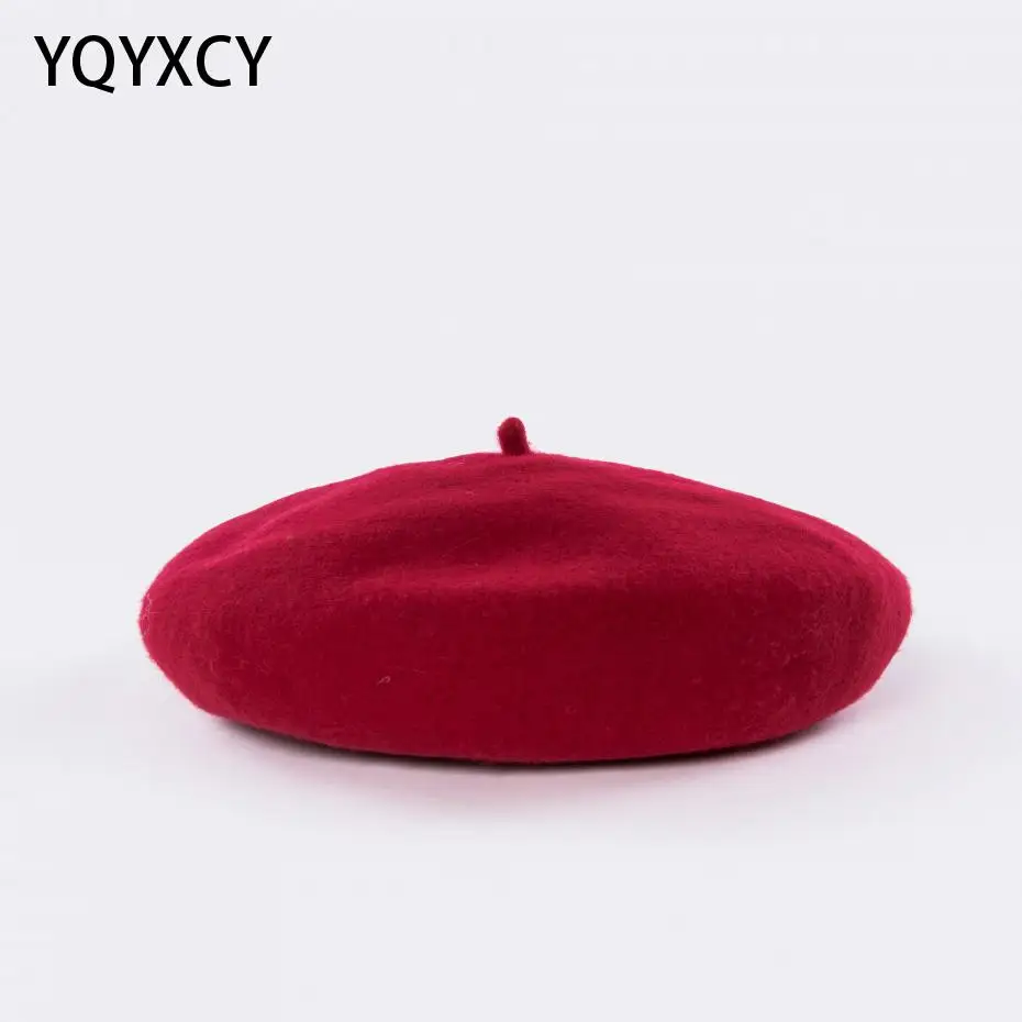 

Wool Beret Female Winter Hats For Women Flat Cap Knit 100% Cashmere Hats Lady Girl Berets Hat Female Bone Tocas Painter Hat
