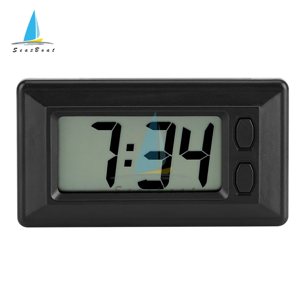 Auto-armaturenbrett Digital Uhr Auto Digitale Uhr Batterie Betrieben  Fahrzeug Elektronische Digitale Uhr Selbst-Adhesive LED Auto-armaturenbrett  - AliExpress