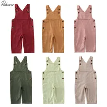 Детская летняя одежда Повседневный Комбинезон для малышей хлопковый однотонный комбинезон с пуговицами без рукавов для маленьких девочек