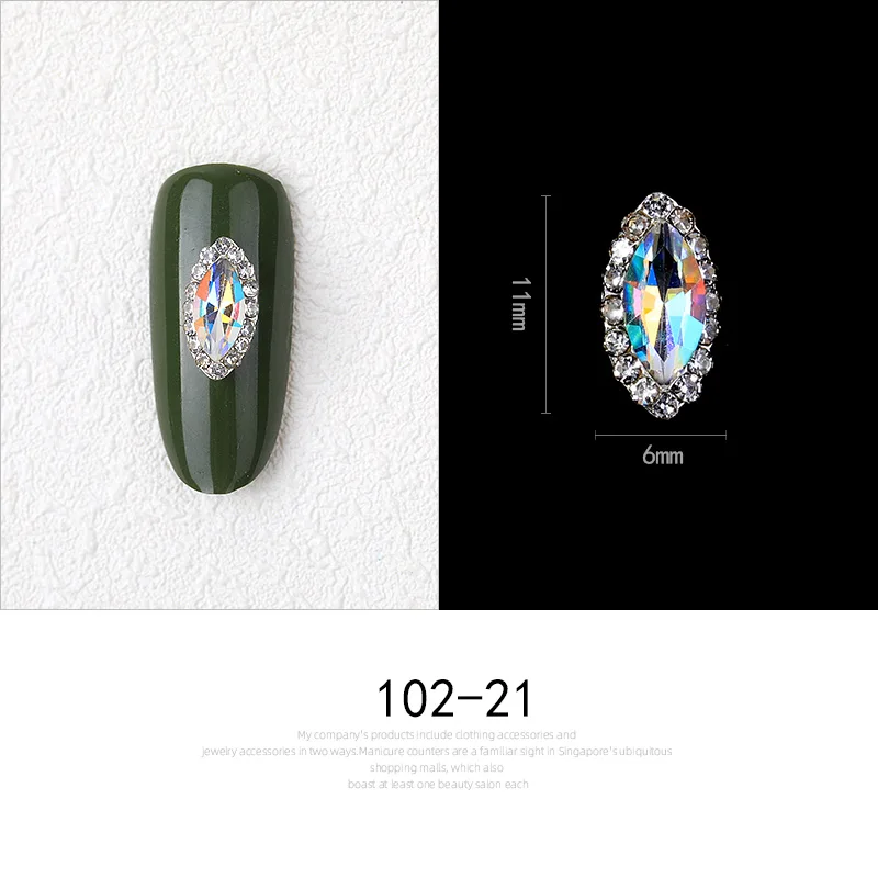 102-21 10 шт. Красочные Стразы украшения для ногтей золотой драгоценный камень украшение для ногтей горный хрусталь Луна Звезда в форме ювелирных изделий дизайн - Цвет: 102-21