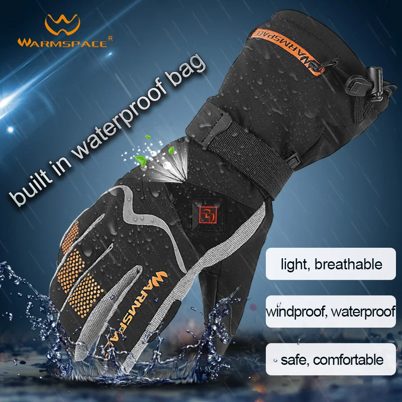 

Outdoor Electric Heating Gloves Motorcycle Winter Hunting Warm Waterproof Lithium Battery Intelligent Heated Cycling Ski Gloves