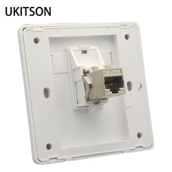 1 Port Female CAT6A RJ45 LAN Socket Wall Panel With Direct CAT.6A Shield Keystone Jack Plug For Internet Computer Faceplate