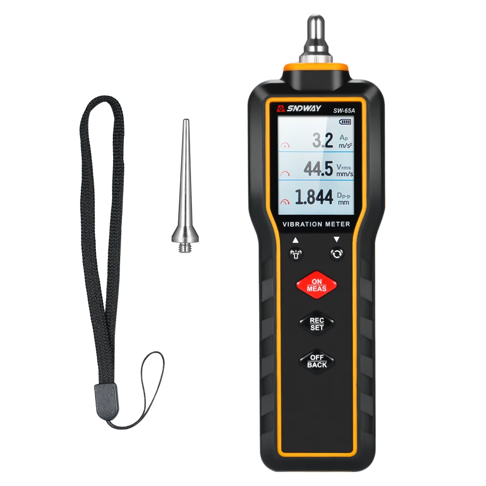 

Portable SW65A Digital Vibration Meter Vibration Analyzer LCD Vibrometer Tester mechanical fault detector 0.1~199.9m/s