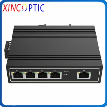 

5*10/100Base-T Megabit Industrial Switch,Unmanaged 5 port 10/100/1000M Gigabit PoE Mini Ethernet Industrial Network Switch