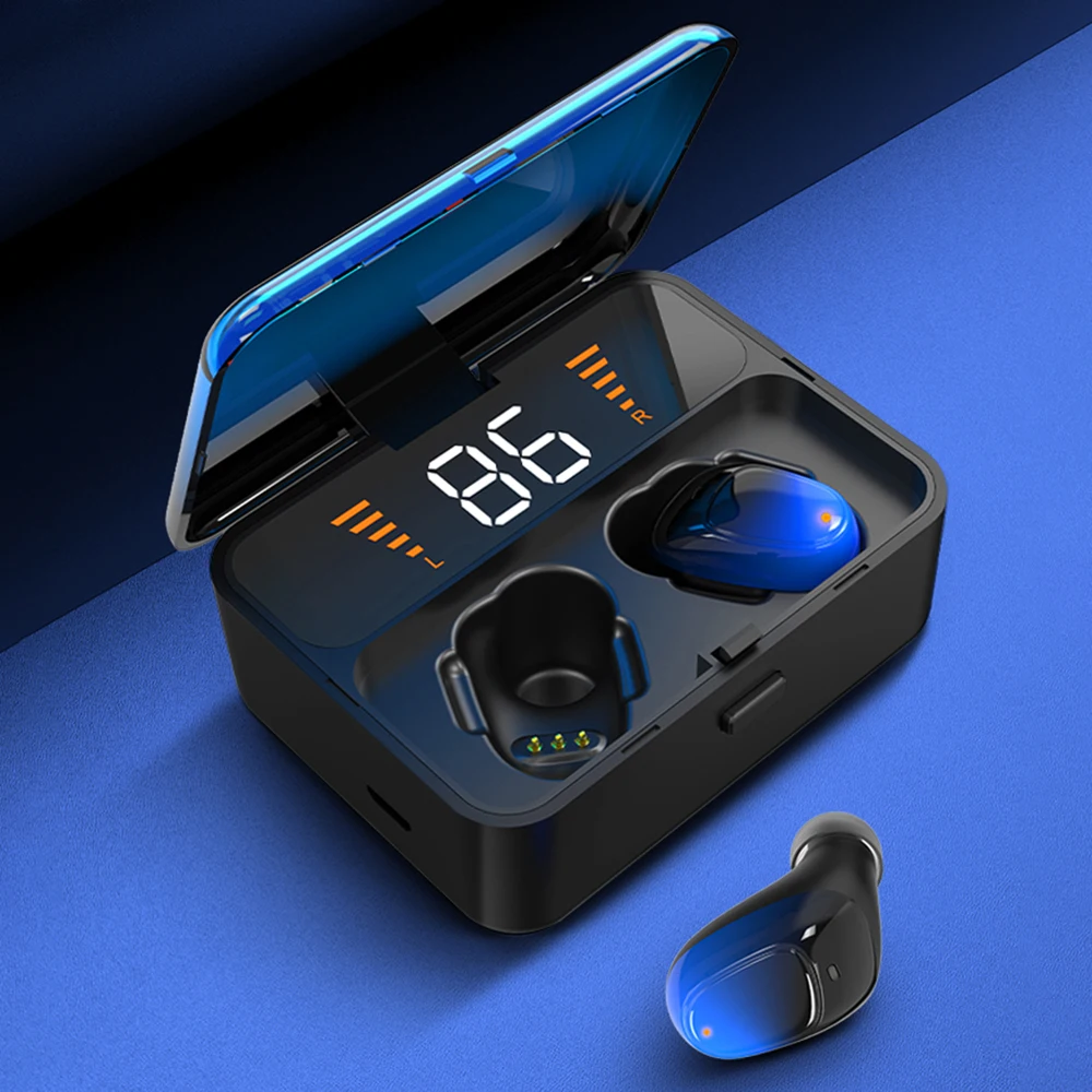 Мощность дисплей TWS стерео гарнитура Bluetooth 5,0 наушники 2000mA водонепроницаемый Hifi наушники для всех смартфонов