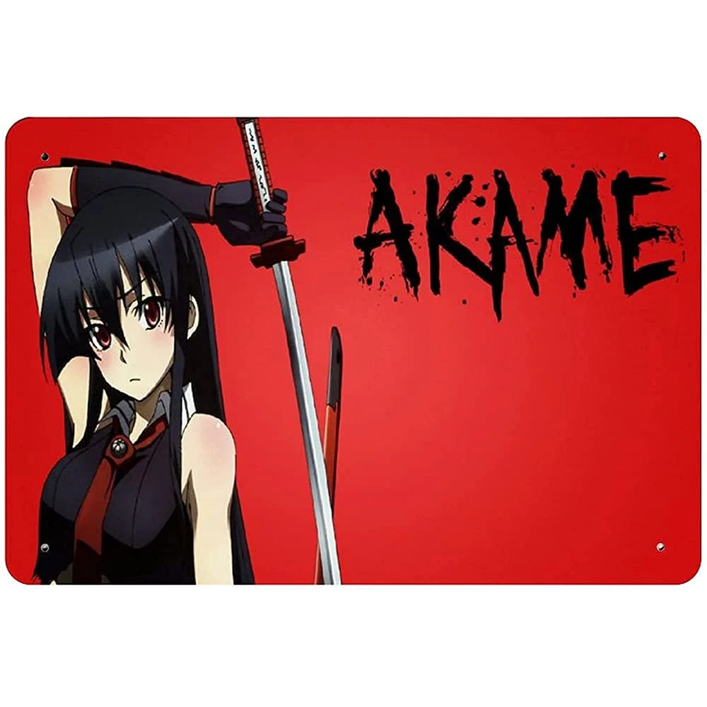Jingpinjinping Akame Ga Kill! Poster Japanese Anime Movie Game Poster Tin  Metal Sign Wall Decor Art for Home|Plaques & Signs| - AliExpress