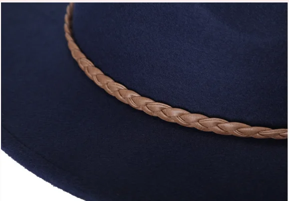 Брендовая осенне-зимняя Имитация шерсти для женщин, мужчин, дам, Fedoras Top Jazz Hat, европейские, американские круглые шапки, котелок