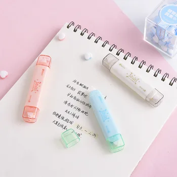 

12 pcs/Lot Multi Color correction tape 2 in 1 White yellow tape correcting tools Stationery Office School supplies F882