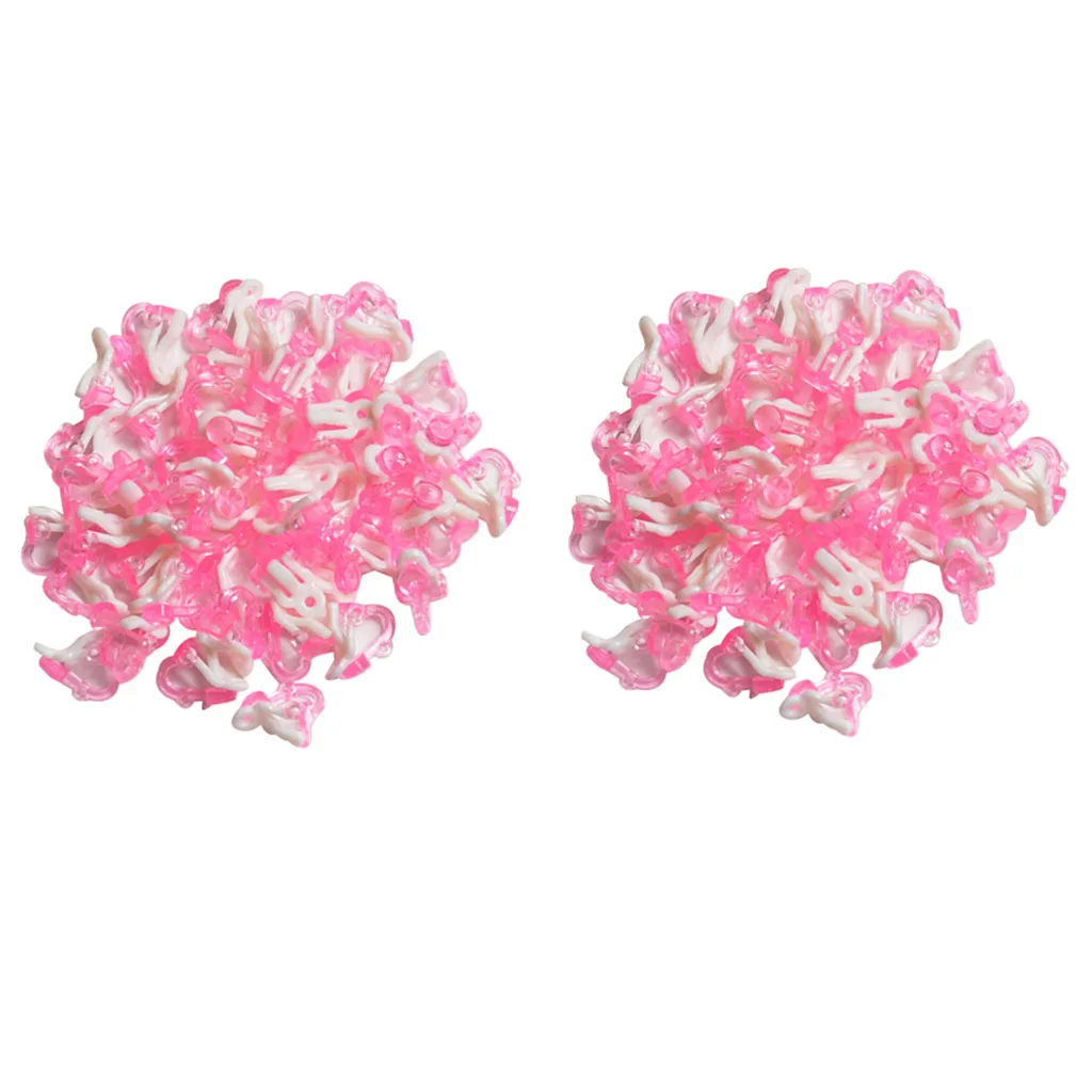 100 pcs Plastic Ear Clips Base Ear Hanging No Piercing Earring Base For Children Kids