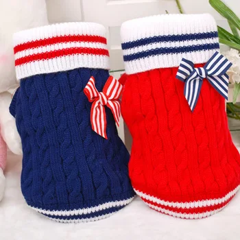 

Puppy Dog Sweater Winter Warm Clothing for Small Dogs Christmas Costume Chihuahua Coat Knitting Crochet Cloth Jersey 5 SizeXXS-L