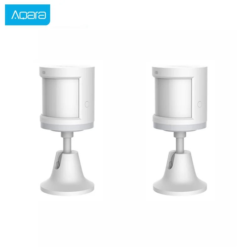 2PCS White Aqara Human Body Sensor Smart Body Movement Motion Sensor Zigbee Connection work with Mi home App - Color: 2PCS White