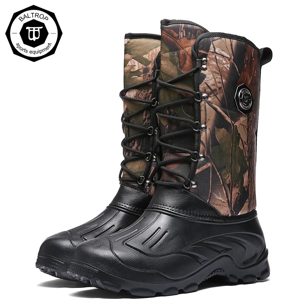 Duck Boot Camouflage Snow Boots Men Winter Shoes Mens Leather Shoe Luxury Ankle Bot Waterproof Coturno Botas Hombre Man Casual